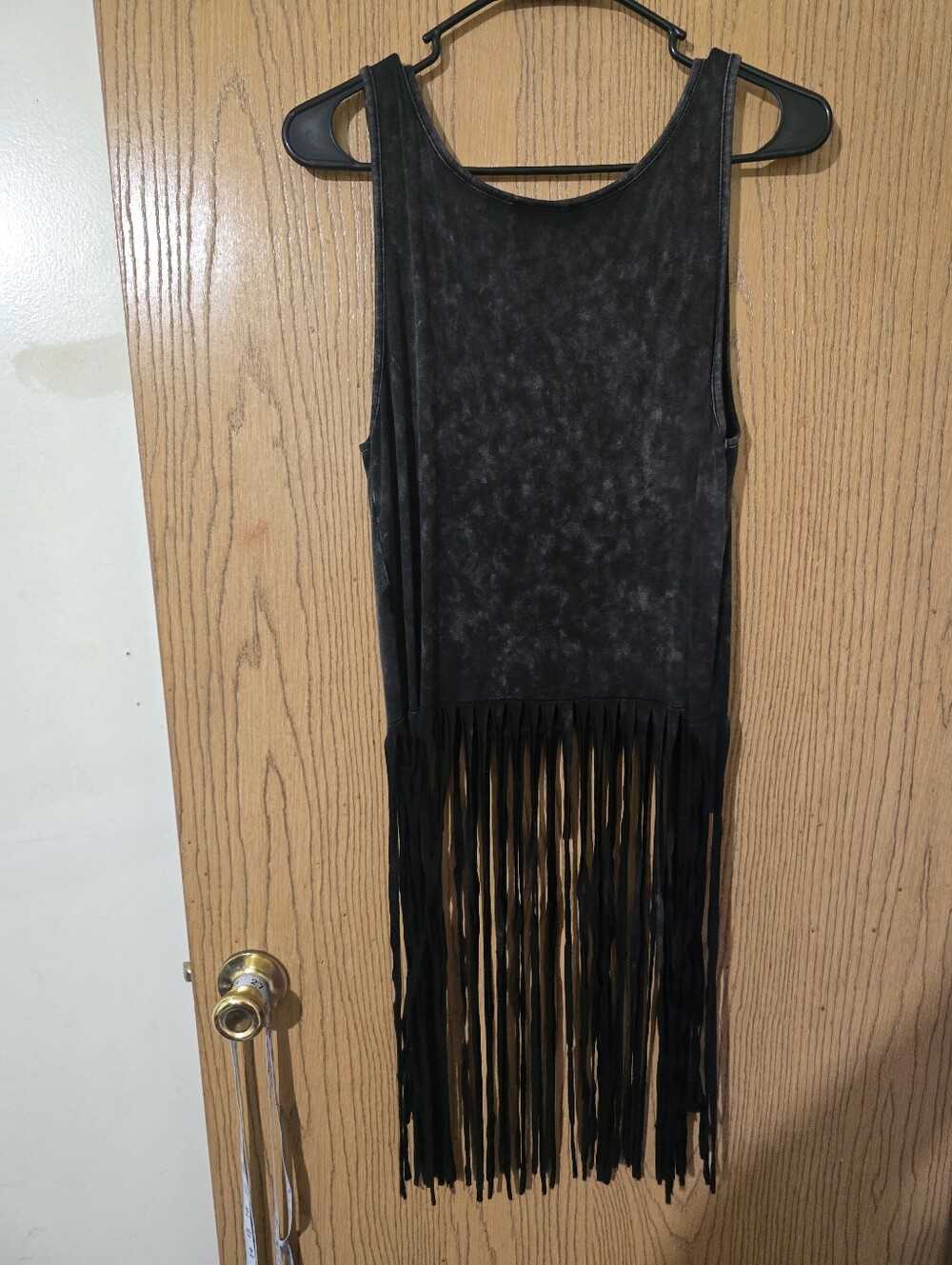 POL Black Fringe Tank Top - Picture 2 of 3